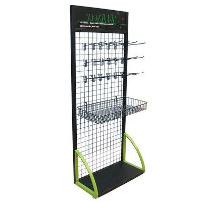 China Retail Stores Shapes Mobile Phone Accessory Retail Metal Wire Display Rack Gift Shop Shelves Show Floor Rack for sale