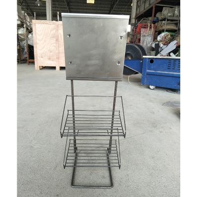 China Custom Retail Store Shop Display Rack Metal Wire Small Counter Display Stand For Snacks Cookie Candy Retail for sale