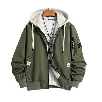 China Sustainable Burst Two Hooded Jackets Men'S Fall Casual Fashion Brand Large Size All Match Loose Cargo Personality Men'S Coat for sale