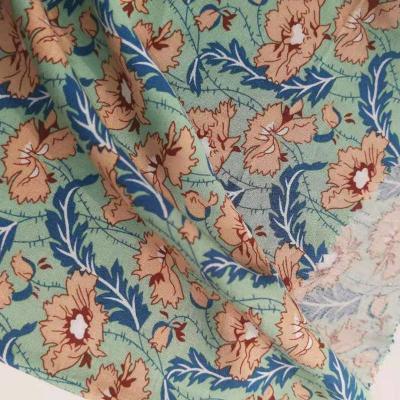 China Colorfel Woven Printed 100% Rayon Anti-Static Printed Flower Fabric For Lady's Fashion Wear for sale