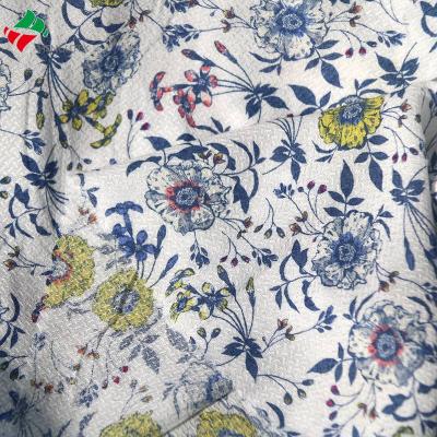 China Soft and comfortable rayon jacquard dress fabric 100%Viscose anti-static printed jacquard /dobby fabric for sale