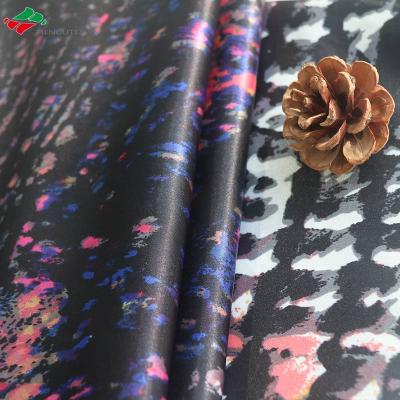 China Waterproof super soft feeling 100%polyester glazed twist satin fabric for dress garment for sale