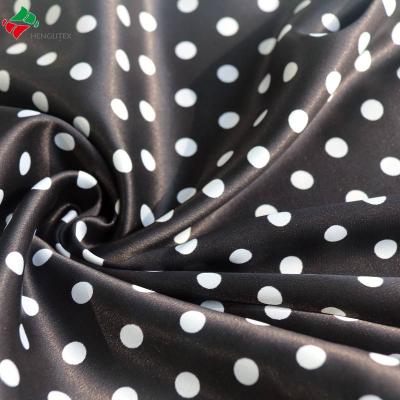 China Super soft feeling waterproof 97%polyester 3%spandex glazed stretch satin fabric for dress garment for sale