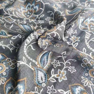 China 21shuttle anti-static Frost feeling TR wick crepe printed fabric for lady's fashion wears 87%Rayon13%polyester for sale