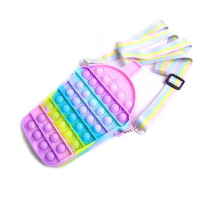 China New intelligence silicone autism push rainbow fidgety person toy set stress developing push noise bubble squeeze sensory fidgety person toys pop up bags for sale