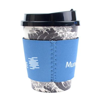 China Custom Printing Collapsible Insulator Insulated Personalized Blue Reusable Neoprene Water Milk Coffee Cup Sleeve Stubby Holder Cooler for sale