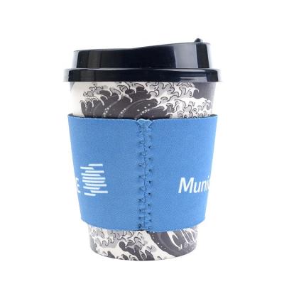 China Wholesale Custom Size Insulated Printing Blue Insulator Neoprene Water Coffee Mug Folding Sleeves Stubby Stand Cup Cooler With Logo for sale