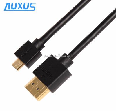 China Multimedia D type hdmi to micro hdmi cable , male to male thin plastic hdmi cable for sale