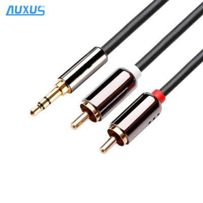 China High quality 3.5mm multimedia to rca cable stereo audio, rca to aux cable. 3.5mm for sale