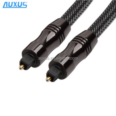 China Gold Plated Toslink Optical Digital Multimedia Audio Cable With Metal Connectors And Braided Jacket for sale