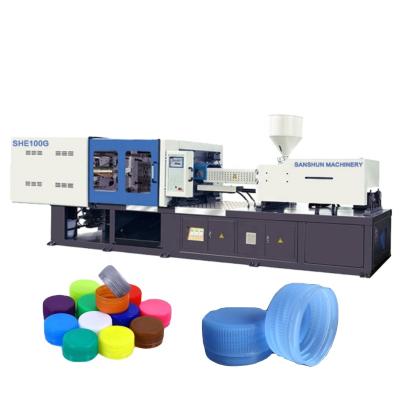 China Sanshun 100 Ton A100 Servo Motor Bottle Cover Horizontal Plastic Injection Molding Machine for sale