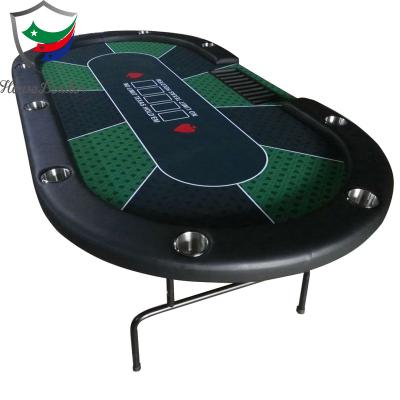 China Texas Hol They 84 Inch High Quality Metal Leg Professional High Quality Metal Leg Cash Game Casino Poker Cheap Foldable Table for sale