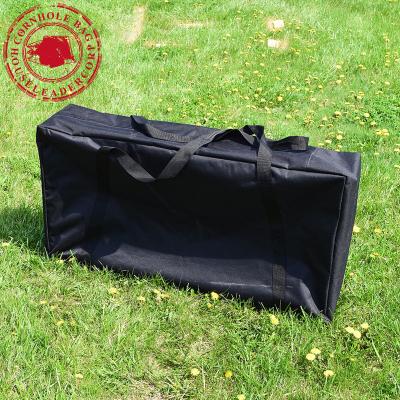 China Durable Customized All Black 600D Polyester With PVC Coating Water Resistant Cornhole Board Carry Bag for sale