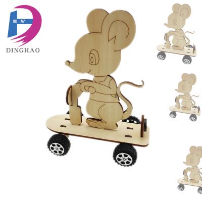 China 2020 Years Handmade Toy Toy for Kids Wooden Toy Scooter Mouse for sale