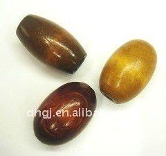 China Europe Olive Shiny Teak Wood Beads for sale