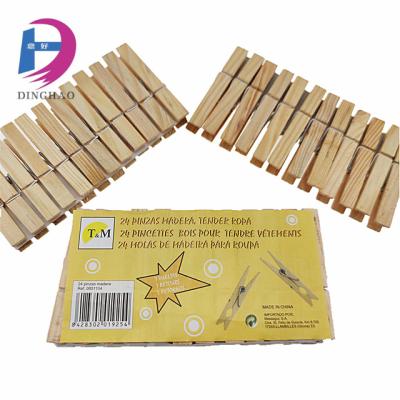 China Natural Color Wooden Craft Pegs Clothespins Clothespins for sale