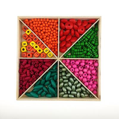 China New China Wooden Beads Maple Wood Chains Jewelry Wooden Packing Box for sale