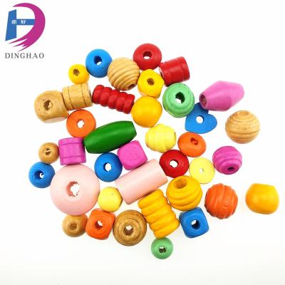 China Baby kids wooden wooden accessories, colorful handmade bead jewelry for sale