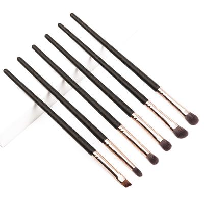 China Rose Gold Synthetic Eyeshadow Private Label Smudge Brush Shinedo 6 Pcs Hair Lip Eyeliner Makeup Blending Kit Makeup Brushes Set for sale