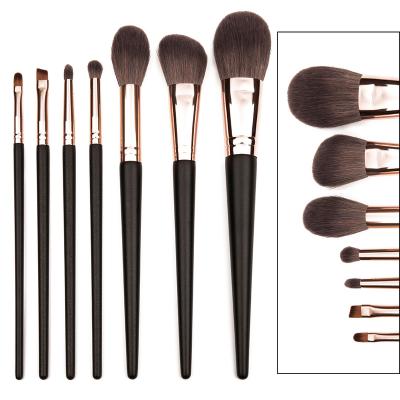 China Shinedo Makeup 7Pcs Fan Brush Set Face Eyeshadow Blending Kabuki Foundation Powder Eyeliner Make Up Kit Brochas Maquillaje for sale