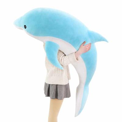 China 1 1m/1.2m Wholesale Soft Big Dolphin with Zipper Stuffed Plush Toy and Plush Toy Animal for sale