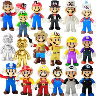 China Cartoon Toy Factory Outlet Super Mario Odyssey Game Doll Decoration Color Boxed Super Mario Figure for sale