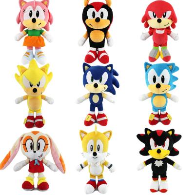 China 40 Sonic The Hedgehog Stuffed Animal Wholesale Toy Doll Stuffed Tails Miles Prower Fists Echidna Sonic Plush Toy Superb for sale