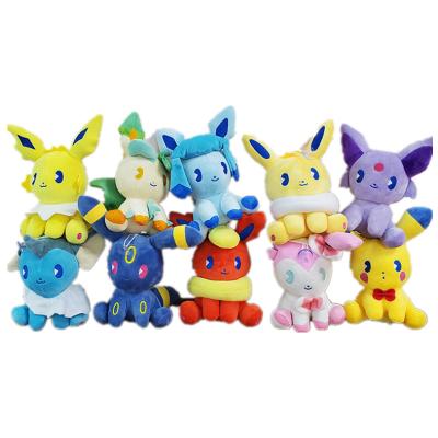 China 1 Plush Toy Pokemon Eevee Doll of Pokemon Q Version Sitting Position Ibrahimovic for sale