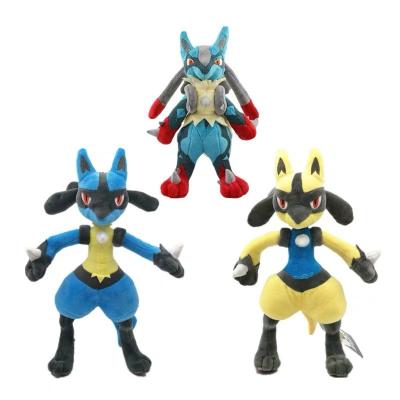 China 3 30cm Super Large Pokemon Lucario Evolution Pokemon Lucario Plush Doll Toy for sale