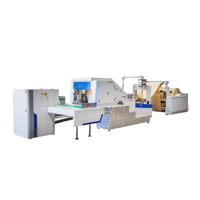 China Hotels Factory Direct Square Bottom Semi-automatic Paper Bag Making Machine Without Handle for sale