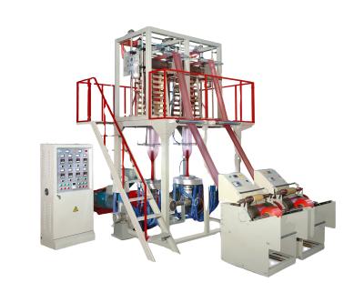 China Double Head Film Color Double Blowing Machine Used For Table Cloth And Food Package for sale