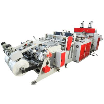 China Hotels Pe Supermarket Automatic Plastic Handle Carrier Vest T-shirt Garbage Bag Machine T-shirt Shopping Bag Making Machine for sale