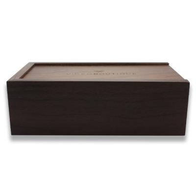 China Handmade Accept Custom Walnut Wooden USB Box , Wooden Packaging Boxes For USB for sale