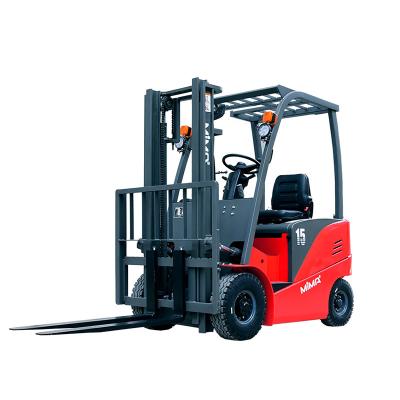 China China MiMA Rough Electric Forklifts 1.5T 4 Wheels Hydraulic Steering with Pneumatic tire AC motor Sideshifter Lead-acid battery for sale