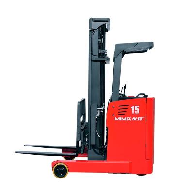 China China MiMA stand on type reach stacker 2T load 7.5m EPS system side shifter driving wheel display HD followed camera for sale