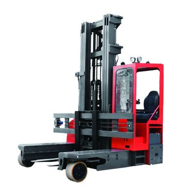 Cina Multi directional Electric forklift four way side loader 3000kgs reach stacker with Lithium Battery Hot Sale in vendita