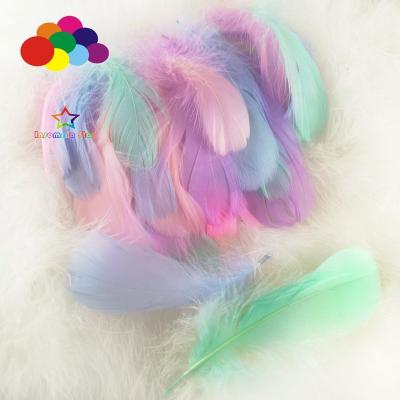 China Wholesale Dipped Swan Plume Goose Feathers 100 Decoration Goose Quill Material 39 Colors Soft 8-12cm Soft Swan For DIY Crafts Carnival for sale