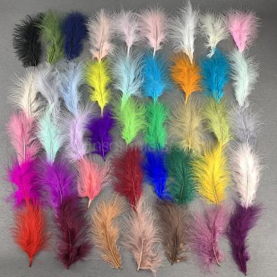 China Marabou Feather 42 Color 100 Pcs Chicken Marabou Turkey Feather 10-15 cm / 4-6 inch Carnival DIY Craft for sale