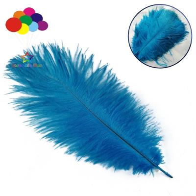 China Blue Ostrich Wing Plume Ostrich feather lake feathers 6-8 inches long 100 pieces for sale