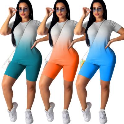 China Breathable 2 Piece Set Women Fitness Sets Sweat Suits Two Piece Activewear Team Shorts Sets Womens Clothing for sale