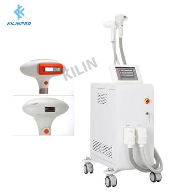 China OEM DOM Tow type dye removal handles IPL e-light machine 10HZ single ipl shr hair removal machine for sale