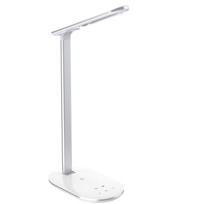 China Mobile Phone  Charger and table lamp Wholesale smart LED desk Lamp with Mobile Phone QI Wireless Fast Charger and eye protection light source adjustable light for sale