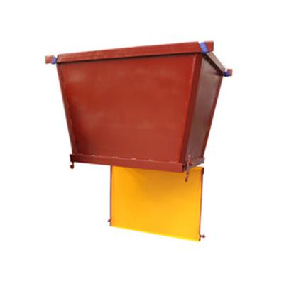 China Building Material Shops Red / Customized Steel Drop Bottom Dump Stone Waster Container for sale