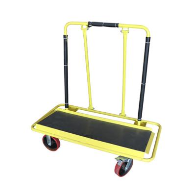 China Building Material Shops Professional Steel Drywall Cart Yellow /Customized Grade Manufacturer Material Handling Equipment With Casters for sale