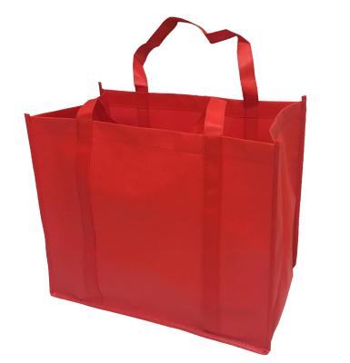 China 100% Eco-friendly Supermarket Handle Nonwoven Shopping Bags Non Woven Bags For Shopping Bag for sale