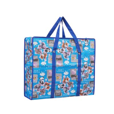 China Cheap Design PP Woven Grocery Handled Reusable Bags for sale