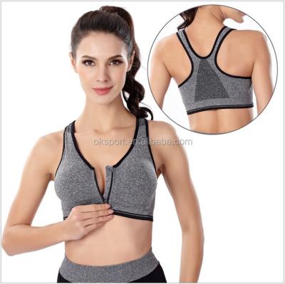 China Outdoor fashion fitness XXXX zipper antibacterial women's sports hot sexy tracksuit shockproof bra plus yoya 2 for sale