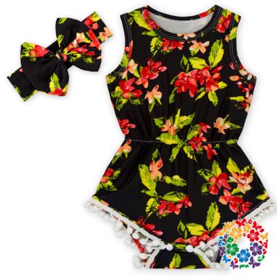 China Sleeveless Pakistani Roupas Babies Dresses Patterns And Flower Dresses With Headband for sale