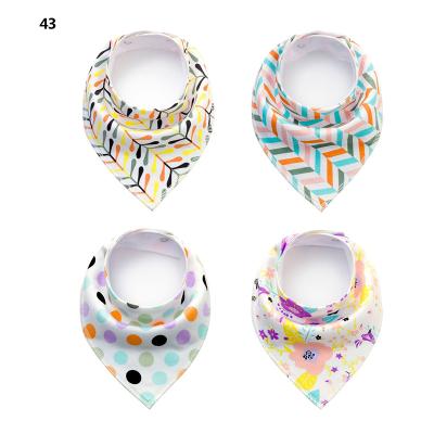 China 2018 Antibacterial New Products For Baby Burp Cloth Manufacturer Organic Cotton Triangle Baby Bibs For Embroidery for sale