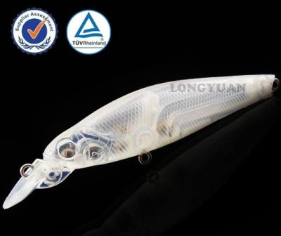 China Hot Selling Unpainted ABS Hard Lure Minnow Floating Keen Action 60mm H003 Artificial Lure for sale